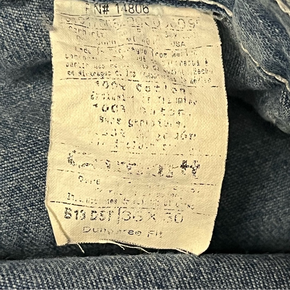 Men's Vintage Made in the USA Carhartt Dungaree Fit Carpenter Blue Jeans Sz‎ 36 - Picture 10 of 11